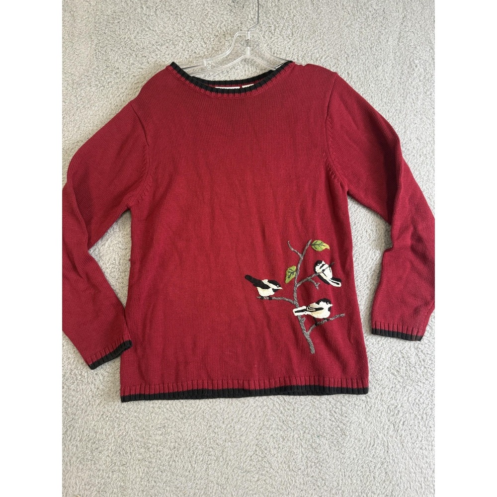 National Wildlife Federation Sweater Womens Small‎ Bird Embroidered Pullover